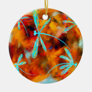 Dragonfly Desert Flit Ceramic Tree Decoration