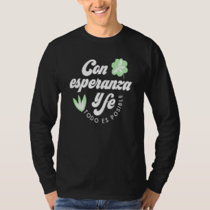 Dragonfly Design With Inspirational Quote In Spani T-Shirt