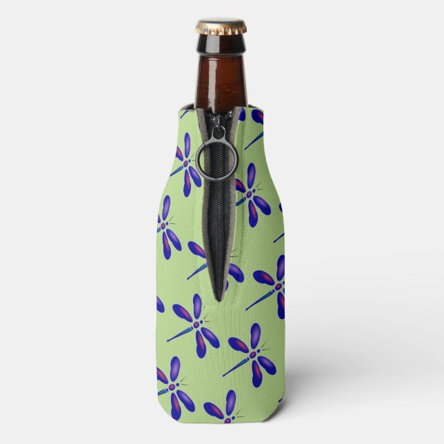Dragonfly Digital Art Bottle Cooler (Bottle Back)