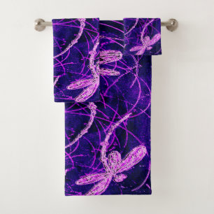 Dragonfly Disco Bath Towel Set