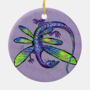 Dragonfly Dragon Ceramic Tree Decoration