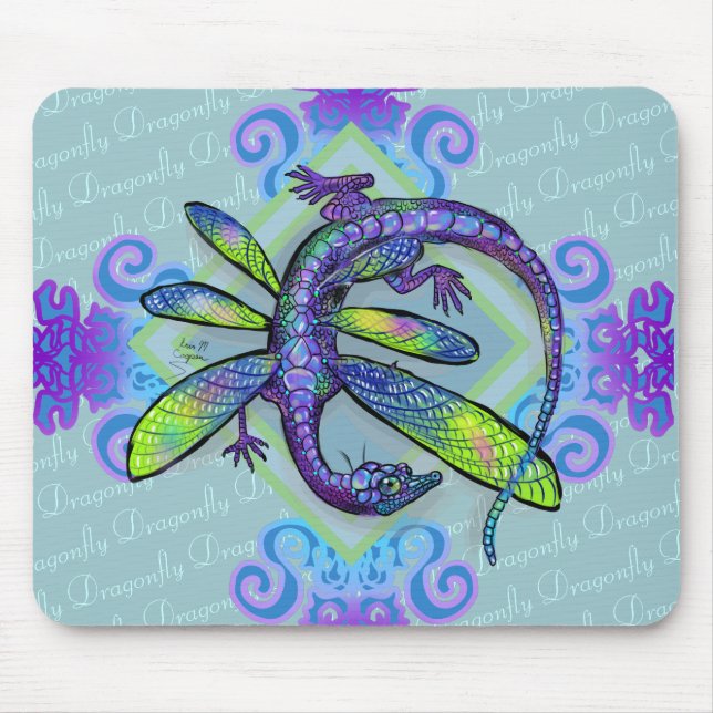 Dragonfly Dragon Mouse Mat (Front)