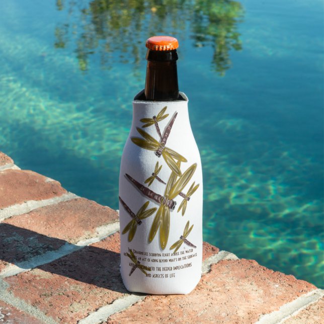 Dragonfly Dragonflies Graphics Computer Art Bottle Cooler (In Situ Pool)