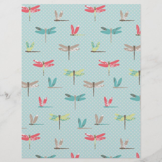 Dragonfly Dreams Scrapbook Paper (Front)