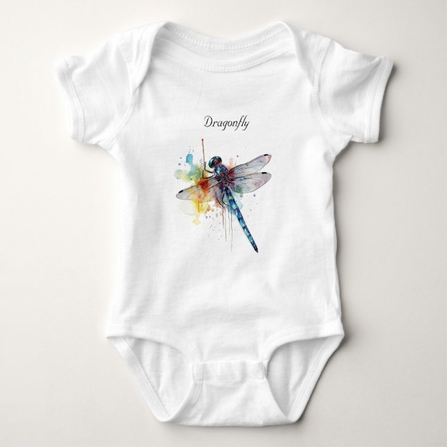 Dragonfly Dreamscape, custom Baby Bodysuit (Front)