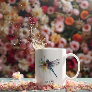 Dragonfly Dreamscape, custom Coffee Mug