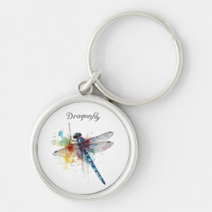 Dragonfly Dreamscape, custom Key Ring