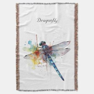 Dragonfly Dreamscape, custom Throw Blanket