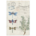 Dragonfly Ephemera Furniture Decoupage Paper