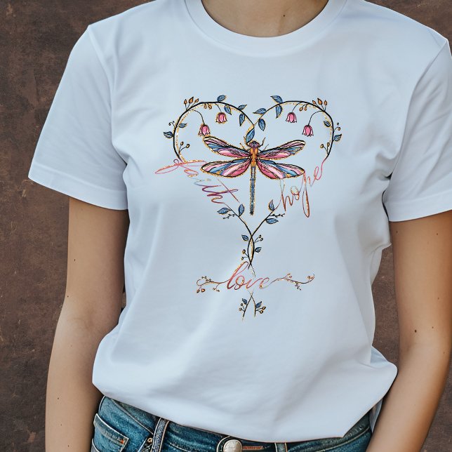 Dragonfly faith, hope, love | Christian  T-Shirt (Creator Uploaded)