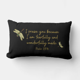 Dragonfly Fearfully/Wonderfully Made Lumbar Pillow