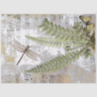Dragonfly Fern Butterfly Music Gold Decoupage Idea