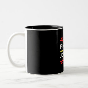 Dragonfly Find Joy In The Journey Two-Tone Coffee Mug