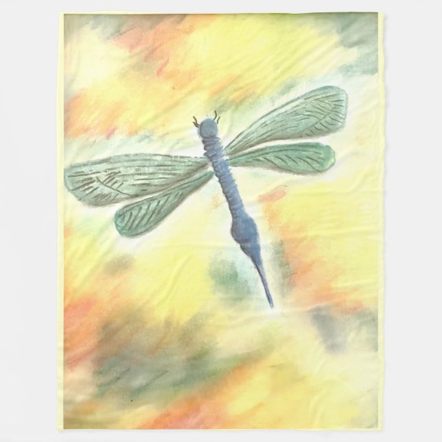 Dragonfly Fleece Blanket (Front)