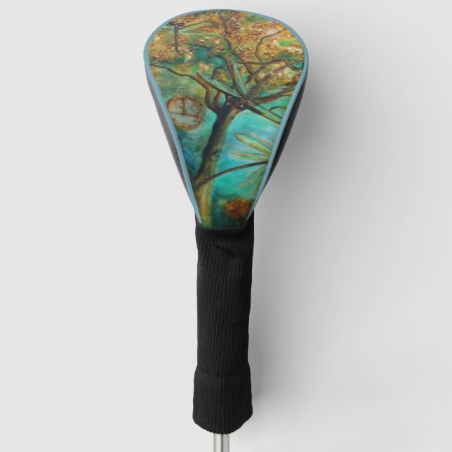 Dragonfly Flirtation Golf Head Cover (Front)