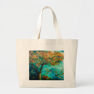 Dragonfly Flirtation Large Tote Bag