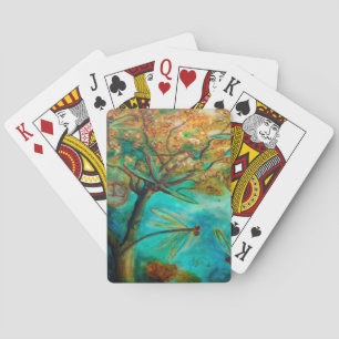 Dragonfly Flirtation Playing Cards