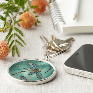 Dragonfly Flit Myrtle Green Key Ring