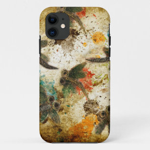 Dragonfly Flit Rustic Splash iPhone 11 Case