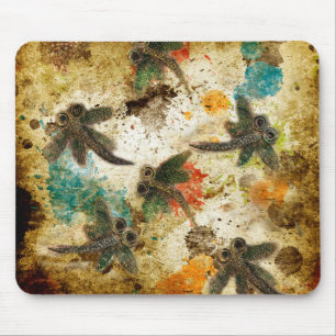 Dragonfly Flit Rustic Splash Mouse Mat