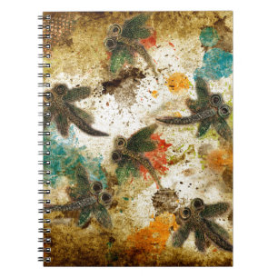 Dragonfly Flit Rustic Splash Notebook
