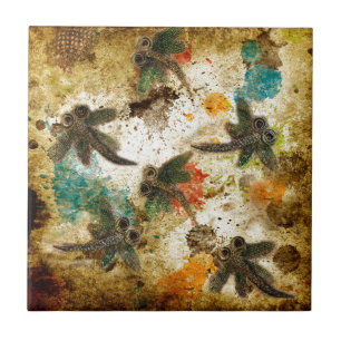 Dragonfly Flit Rustic Splash Tile