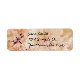 Dragonfly Flourish Address Label