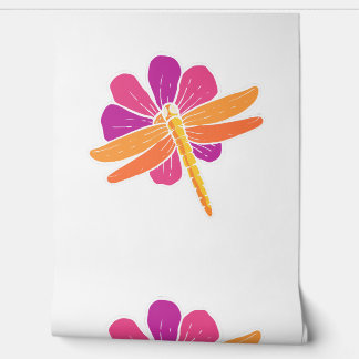 Dragonfly Flower Botanist Gift Wallpaper