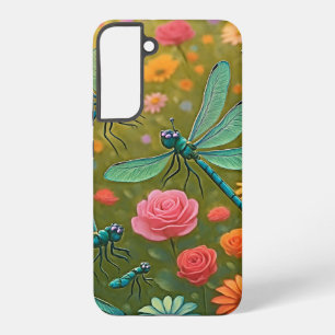 Dragonfly Flowers Samsung Galaxy Case