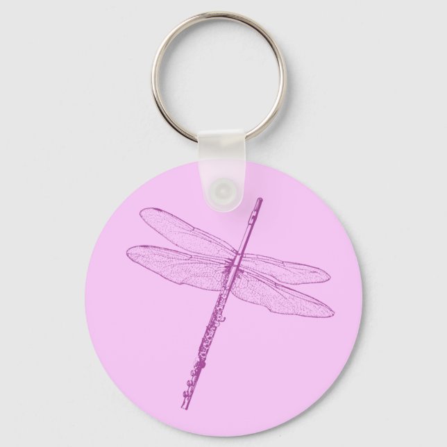 Dragonfly Flute Key Ring (Front)