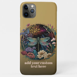 Dragonfly Flying Wildflower Cottagecore  Custom iPhone 11 Pro Max Case