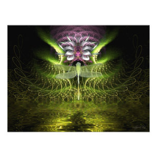 Dragonfly Fractal Magic Photo Print