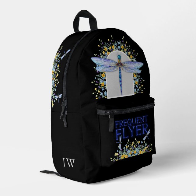 Dragonfly Frequent Flyer Personalised Backpack (Back Corner Left)