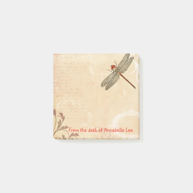 Dragonfly Frills Post-it Notes (Front)