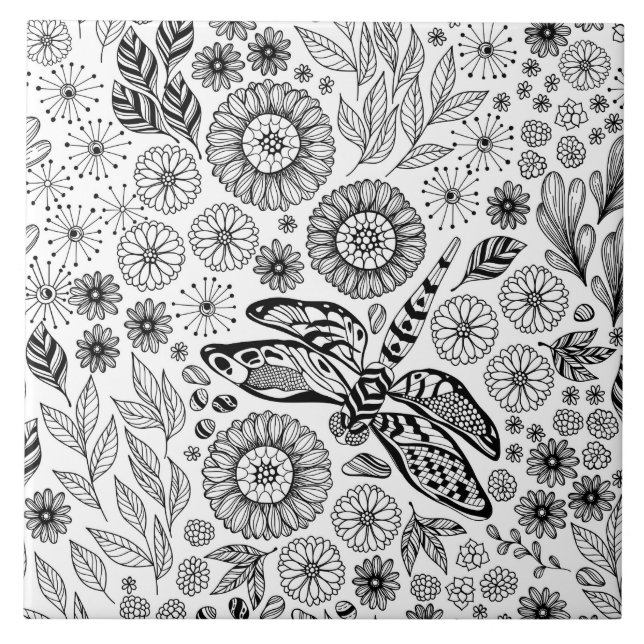 Dragonfly garden tile (Front)