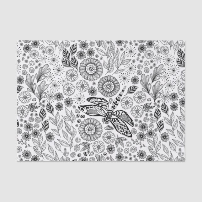 Dragonfly garden tissue paper (Front)