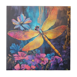 Dragonfly Garden Wings Ceramic Tile 4.25x2.25