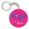 Dragonfly girls purple pink name keychain