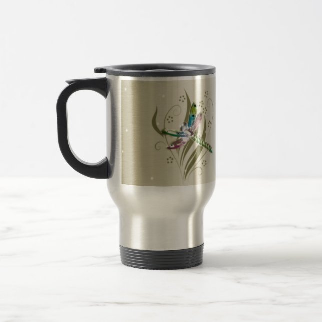 Dragonfly Glow Travel Mug (Left)