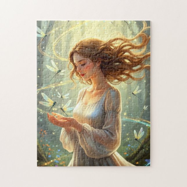 Dragonfly Goddess Jigsaw Puzzle (Vertical)