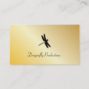 Dragonfly (gold shimmer) business card