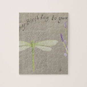 dragonfly happy birthday jigsaw puzzle