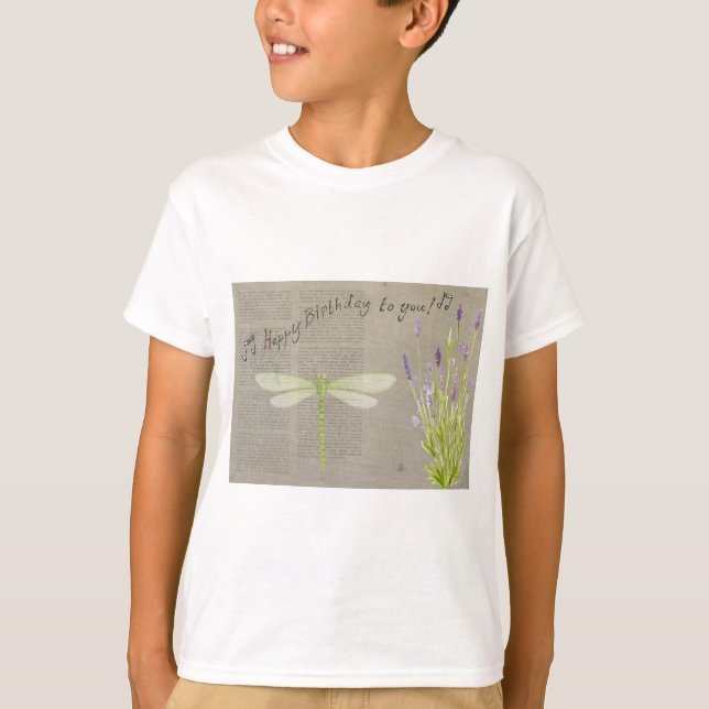 dragonfly happy birthday T-Shirt (Front)