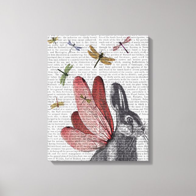 Dragonfly Hare Canvas Print (Front)