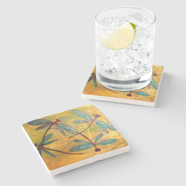 Dragonfly Haze Adult Apron Stone Coaster (Side)