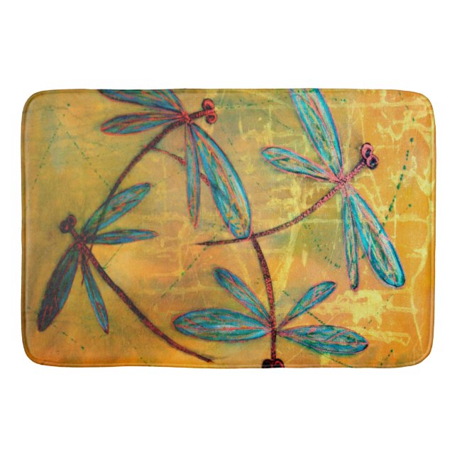 Dragonfly Haze Bath Mat (Front)