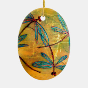 Dragonfly Haze Ceramic Tree Decoration