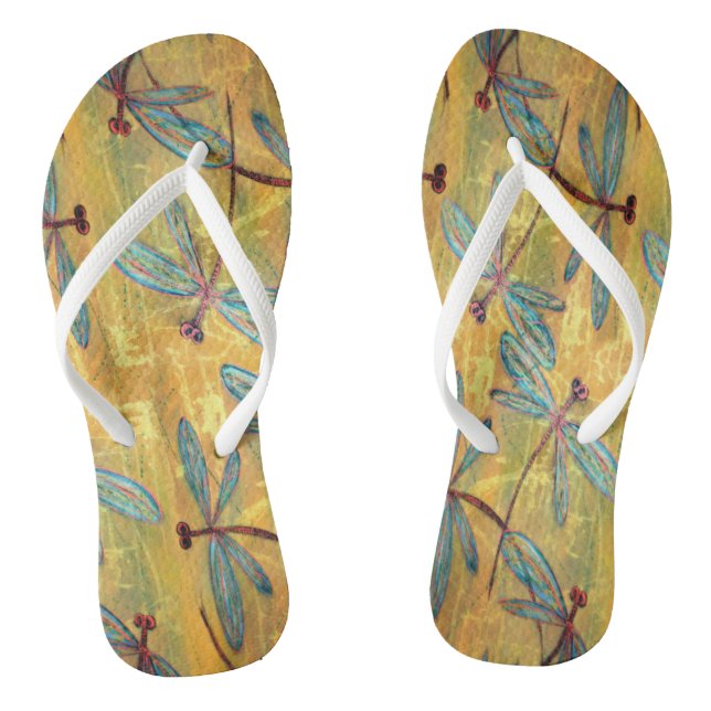 Dragonfly Haze Flip Flops (Footbed)