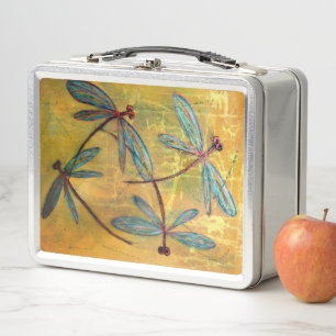 Dragonfly Haze Metal Lunch Box