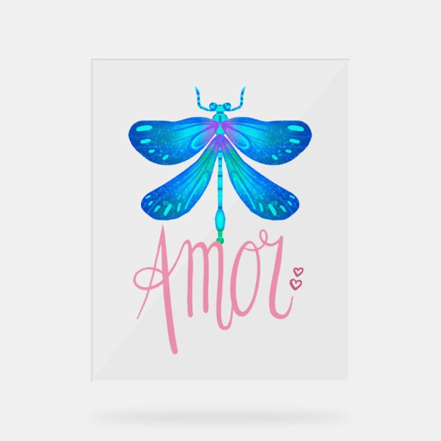 dragonfly heart acrylic sign (Front)